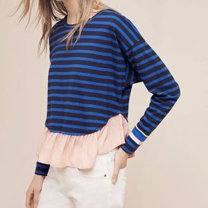 Deletta (Anthropologie) ruffled rugby pullover